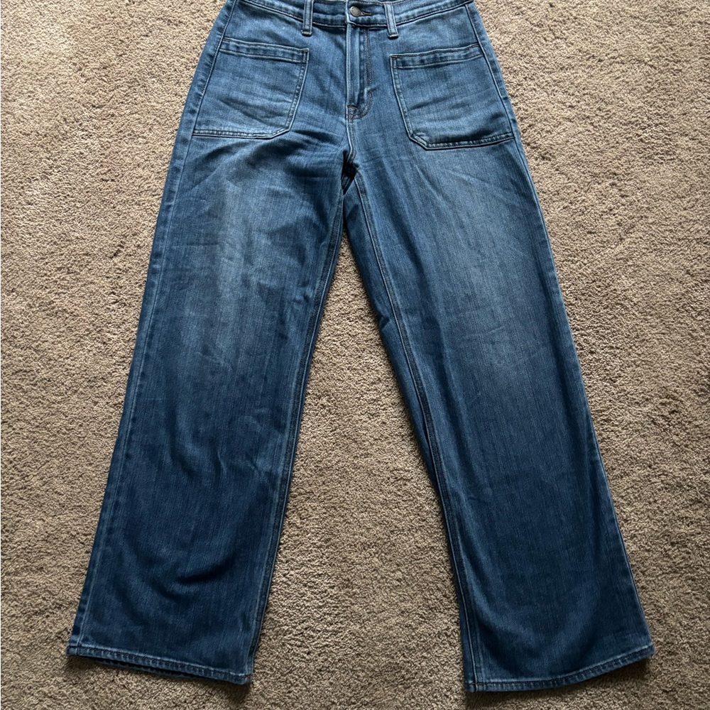 Just USA High-Rise Wide Leg Jeans - Deep Blue Denim